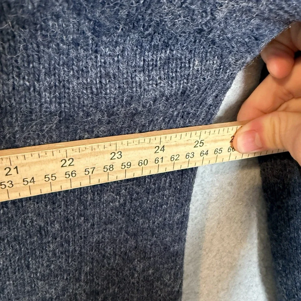 Vintage‎ Cherokee Wool Sweater Mens XXL Navy Blue V Neck